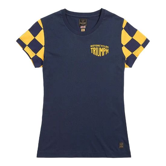 Picture of Marie Ladies Navy/Yellow T-Shirt