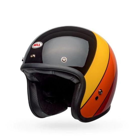 Picture of Bell Custom 500 RIF Black/Yellow/Orange & Red Helmet