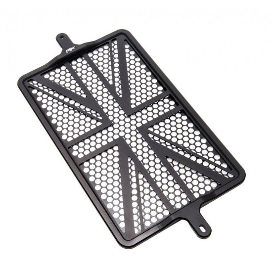 Picture of Motone Billet Radiator Guard Kit - Union Jack - Black Wide (Bobber/Speedmaster)