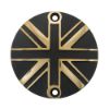 Picture of Motone Clutch (LHS)Cover/Badge - Union Jack - 2 Tone Brass & Black