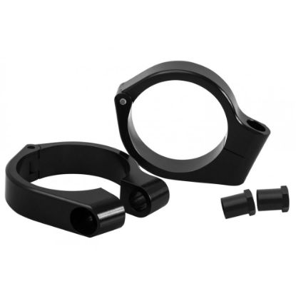 Picture of Motone Triumph 400 Wrap-Around Fork M8 (8mm) Indicator Turn Signal Bracket Clamps - Pair - 54mm Fork Diameter - Black