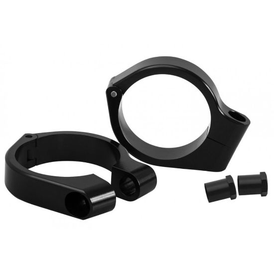 Picture of Motone Triumph 400 Wrap-Around Fork M8 (8mm) Indicator Turn Signal Bracket Clamps - Pair - 54mm Fork Diameter - Black