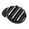 Picture of Motone TPS Carb/Throttle Body Cover - Pair - Ribbed/Finned - Black and Contrast Polished