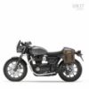 Picture of Unit Garage Waxed Suede Side Pannier + Left Subframe Triumph Street 900 Series Moss Grey 