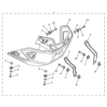 Picture of Triumph Tiger 900 Sump Guard Kit Silver