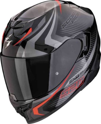 Picture of Scorpion 520 AIR TERRA BLACK SILVER RED Helmet