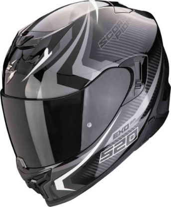 Picture of Scorpion 520 AIR TERRA BLACK SILVER WHITE Helmet