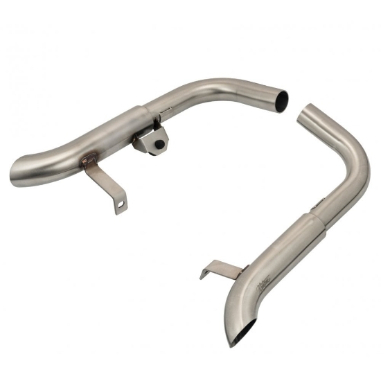 Picture of Motone MAYHEM SHORTYS Slash-Cut Exhaust Pipes for Bobber & Speedmaster - Brushed